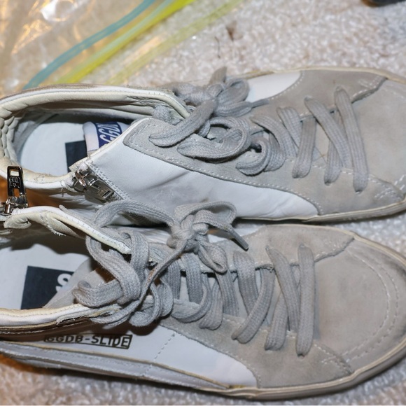 Golden Goose Slide Zip Leather High-Top Sneakers - Picture 4 of 6